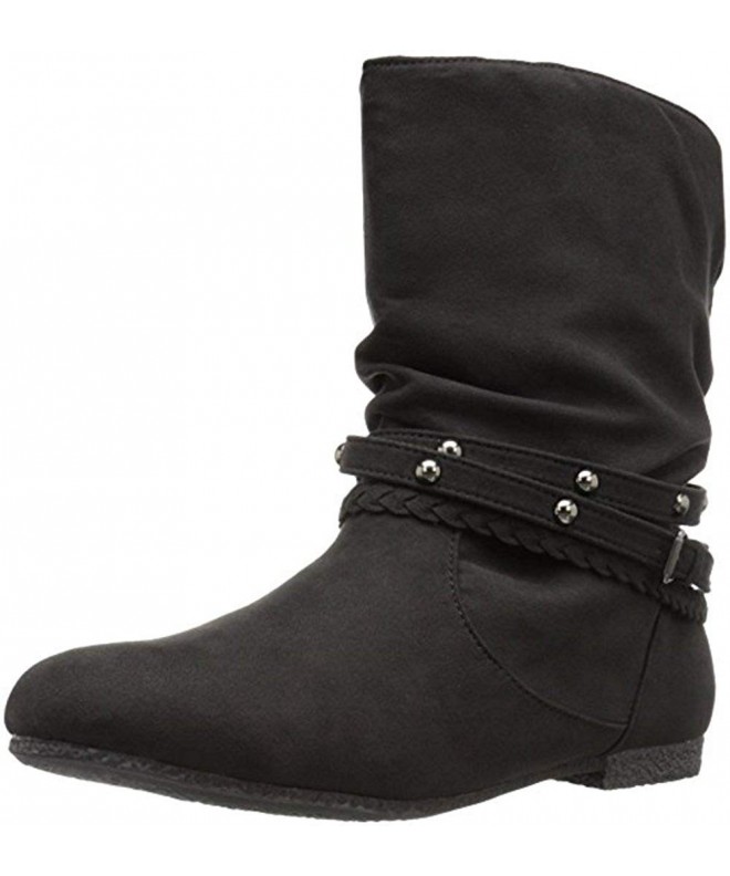 Boots JoJo-K Toddler/Youth Girls Fashion Slouch Bootie - Black - CI189IT3CR4 $48.31