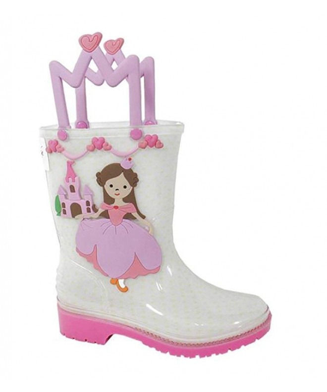 Boots Princess Alexandria Rain Boots for Girls White - CX1896U77K6 $35.02