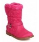 Boots Girls Quilted Hearts Suede Fur Riding Winter Boot FG02 - Pink - CK12MYUUIBK $42.80