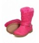 Boots Girls Quilted Hearts Suede Fur Riding Winter Boot FG02 - Pink - CK12MYUUIBK $42.80