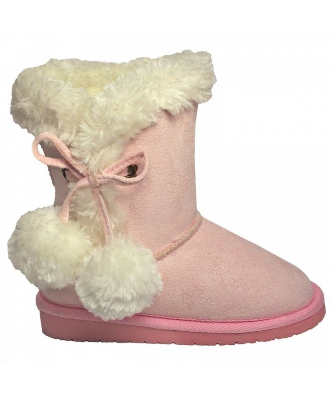 Boots Girls' Side Tie Boots - Pink - C311F3XI5XF $51.30