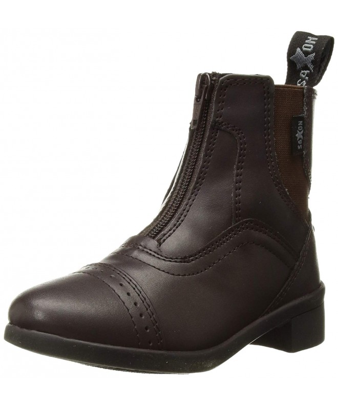 Equestrian Sport Boots Childs Syntovia Zip Paddock Boot - Brown - C71832NXZ34 $69.97