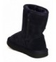 Boots Girls Faux Suede Butterfly Fur Lined Winter Boot FG58 - Navy - CQ12MXZ3IMQ $43.98
