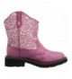 Boots Chunk Leopard Glitter Western Boot (Toddler/Little Kid) - Pink/White - CH115SJWNI7 $85.10