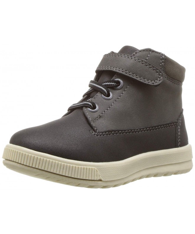 Boots Kids' Niles Memory Foam Dress Casual Comfort High Top Sneaker Boot - Black/Grey - C318D0IKLDX $77.43