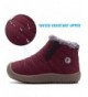 Boots Boy's Girl's Snow Boots Fur Lined Winter Outdoor Slip On Shoes Boots-T.wine-35 - CJ18HAHUGHU $36.00