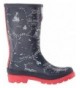 Boots Kids' Jnr Welly Print Rain Boot - Navy Map - C518K4N5ZGX $79.26
