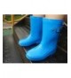 Boots Toddler Kids Rain Boots Solid Color with Buckle - Blue - CP18GZH9LCW $32.36