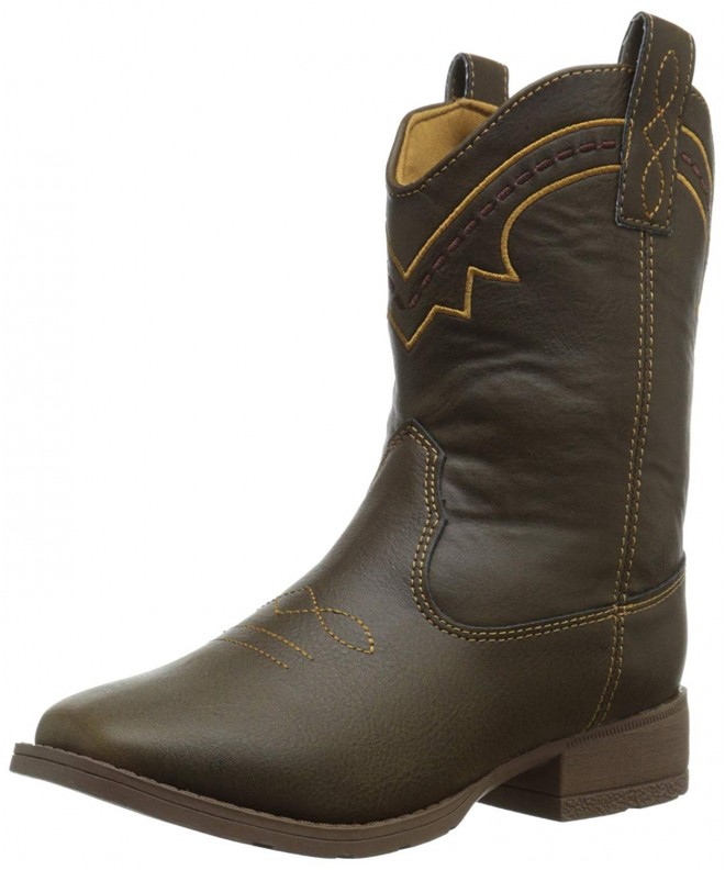 Boots Haywood Boot (Toddler/Little Kid/Big Kid) - Brown/Gold Trim - CD11AMINH7T $58.17