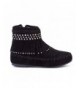 Boots Girl's Causal Boot with Crystal On The Top and Fringe - Black - CF12MYVPF1G $39.75