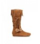 Boots 1" Heel Boot with Fringe and poms Childrens. - Tan - CL11IMDBL25 $77.44
