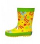 Boots Fancy Flower Rain Boots Yellow and Green - CK11JDF45P1 $70.62