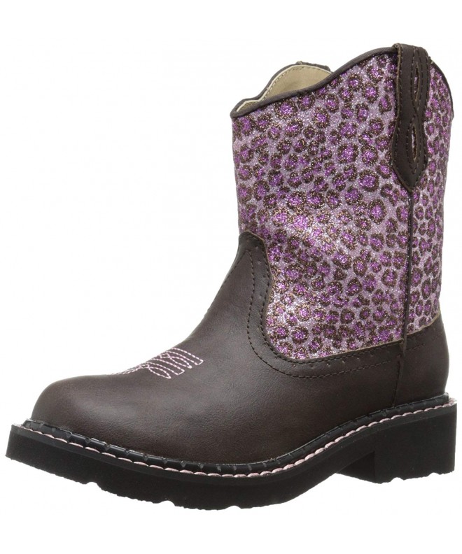 Boots Cheetah Round Toe Chunk Boot (Toddler/Little Kid) - Pink - CA11VE9D95L $89.75