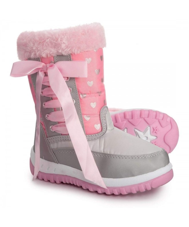 Boots Girls Heart Print Snow Boots - Kids - CM18M7Y8LA5 $35.06