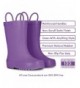 Boots Elementary Collection Rain Boots with Easy-On Handles for Toddlers and Kids - Grape Jelly Purple - CK18M0LL063 $40.16