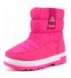 Boots Toddler Snow Boots for Boys Girls Winter Outdoor Waterproof Fur Lined Kids Booties - T-hot Pink - CZ18K3U50AS $40.99