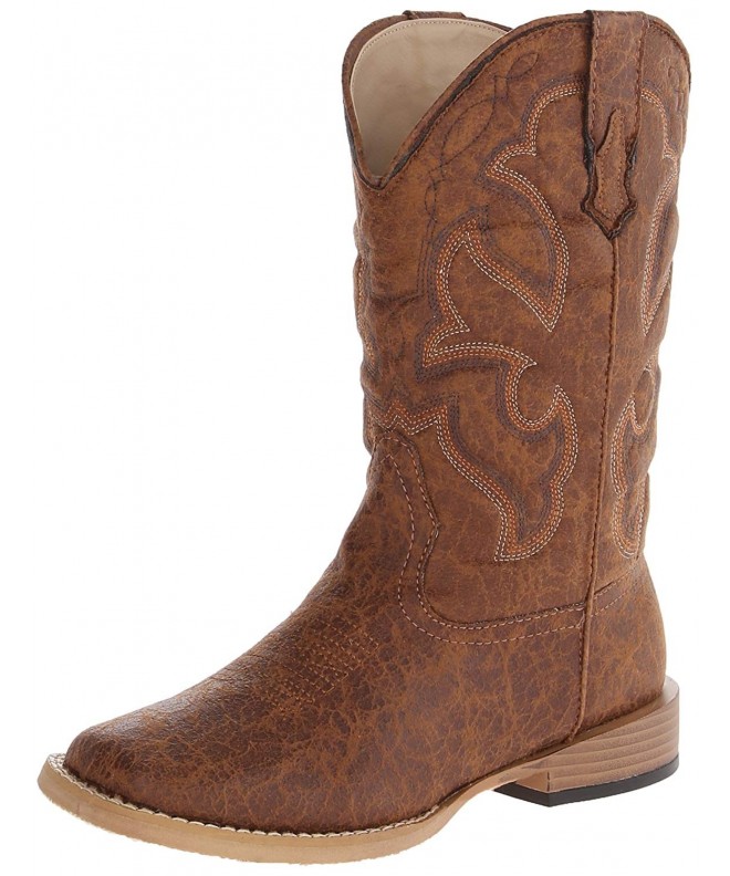 Boots Scout Square Toe Basic Cowboy Boot (Infant/Toddler/Little Kid/Big Kid) - Tan - CL11O6B8IY1 $101.27