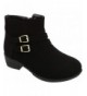 Boots Little Girls CL-22K Side Zip High Block Heel Ankle Booties Top Moda - Black - CB188W9XC99 $28.50