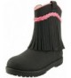 Boots Fringe Western Boot - Black Suede - CX12O0679LB $25.36