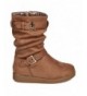 Boots Girls Faux Suede Buckled Slouchy Tall Winter Boot FG61 - Taupe - CA12MYUVY5X $42.42