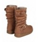 Boots Girls Faux Suede Buckled Slouchy Tall Winter Boot FG61 - Taupe - CA12MYUVY5X $42.42