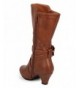 Boots Leatherette Criss Cross Kiddie Heel Riding Boot (Toddler/Little Girl/Big Girl) DE58 - Tan - CP128Z1GIQR $44.12