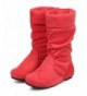 Boots Girl Suede Round Toe Riding Flat Slouch Boot (Toddler) DE42 - Coral - CQ128XATYSX $23.48