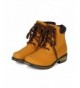 Boots Leatherette Lace Up Padded Collar Stack Heel Boot (Toddler/Little Girl/Big Girl) BI10 - Wheat - C211RE7C23R $49.05