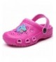 Clogs & Mules Kid's Cute Garden Shoes Cartoon Slides Sandals Clogs Children Beach Slipper - Rose Red - CH183YD56E6 $23.46