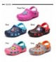 Clogs & Mules Kid's Cute Garden Shoes Cartoon Slides Sandals Clogs Children Beach Slipper - Rose Red - CH183YD56E6 $23.46