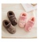Clogs & Mules Girl Cute Home Slippers Kid Fur Lined Winter House Slippers Warm Indoor Slippers for Boys - Cute Brown - C318LK...