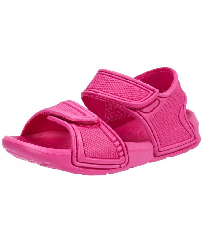Clogs & Mules Kid's 2-Strap Sports Sandals Children Non-Slip Summer Beach Shoes - Fushia - CT18ENG2D2Y $27.04