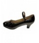 Clogs & Mules Kids Round Toe Kitten Heel Squeaky Mary Jane Patent Shoes - Black - CA12K7F28RH $54.34