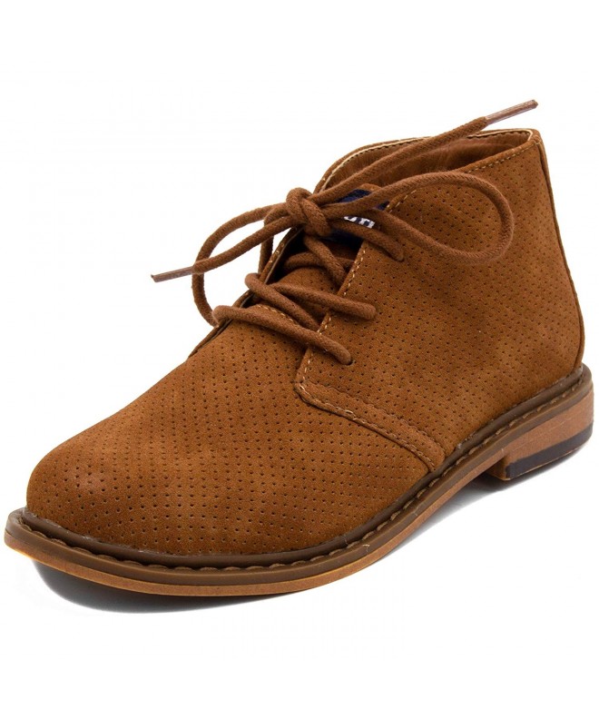 Boots Kids Puget Youth Boys Lace Up Dress Chukka Boot (Little/Big Kids) - Tan Perforated - CD18K5ZGOGG $55.75
