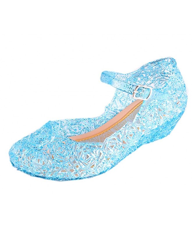 Flats Princess Girls Sandals Jelly Mary Jane Dance Party Cosplay Shoes for Kids Toddler - Blue - C117YRS85CQ $26.95