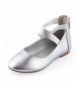 Flats Toddler Little Girls Ballet Flat Shoes - Nf316b - Silver - C018G7UM6GL $30.22