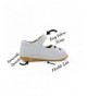 Flats Toddler Shoes | Squeaky Flower Punch Mary Jane Toddler Girl Shoes - White - CJ12CN36VTR $43.92