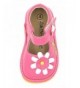 Flats Toddler Shoes | Squeaky Pink - White or Brown Flower Mary Jane Toddler Girl Shoes - Pink - C91289QK9RH $45.66