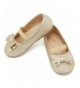 Flats Toddler Girls Ballet Flats Shoes Ballerina Jane Mary Wedding Princess Dress - Light Gold Glitter - CU18IE2TTG0 $35.90