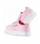 Flats Girls Canvas Fashion Sneaker - Lace up - Breathable - Rubber Sole - Pink (Ruffle) - CW18M5SR7X6 $24.09