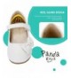 Flats Toddler/Little Kids Camila Princess Uniform School Ballet Flower Mary Jane Girls Flats Dress Shoes - White Pu - CR18G2S...