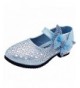 Flats Little Big Girl Glitter PU Leather Mary Jane Shoes - Blue - CD12NZXPELK $37.50