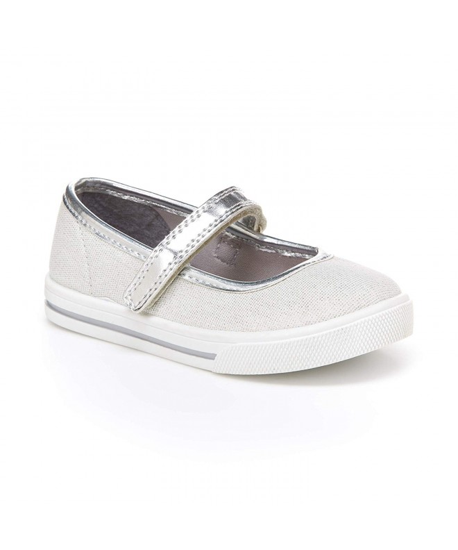 Flats Toddler and Little Girls' (1-8 yrs) Mia Casual Mary Jane - Silver - C418DNDAERZ $31.78