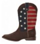 Boots Boys' American Patriot Boot Square Toe - Brown - C412N3W8QPE $92.93