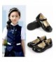 Flats Girl's Strap School Uniform Dress Shoe Mary Jane Flat (Toddler/Little Kid/Big Kid) - Black/Flower - CM186LHHMLK $40.16