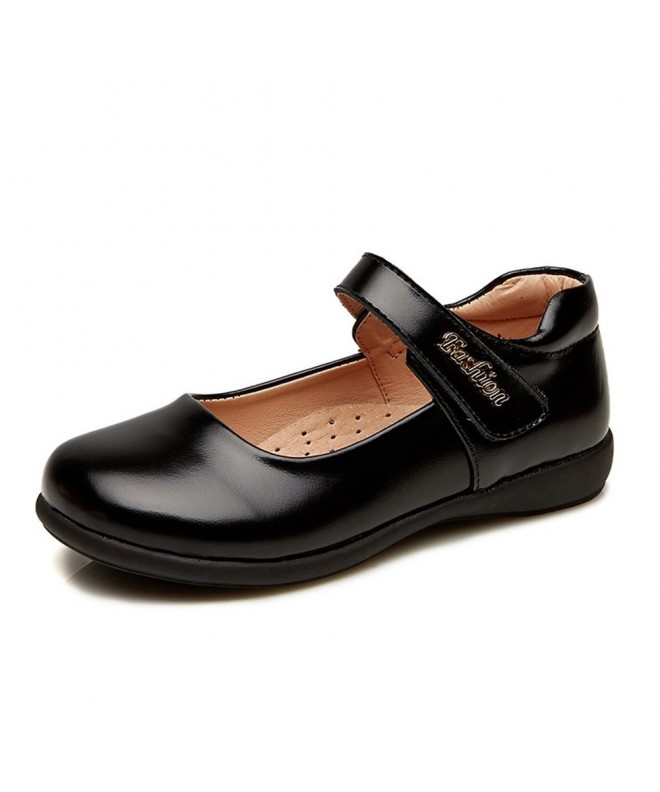 Flats Maxu Leather Mary Jane Flat Girl Casual Shoes(Toddler/Little Kid/Big Kid) - Black - C91868L2DIR $38.02