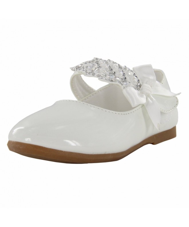 Flats Little Girl Ballet Mary Jane Shoe - Off White - C9126K3JNU5 $38.35