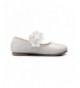 Flats Maxu Kid Girl's Marry Jane Flat Shoes Strap Flower(Toddler/Little Kid) - Ivory - CU185W2SRNW $39.92