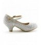Flats Girls Rhinestone Platform Peagent Dress Shoes (Toddler/Little Kid/Big Kid) - Silver - C01873WS2NR $49.75