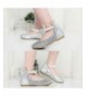 Flats Girl Round-Toe Sparkle Bowknot Ballet Ballerina Flat Princess Wedding Shoes Mary Janes - Silver - C217YSX4H6I $36.10